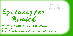 szilveszter mindek business card